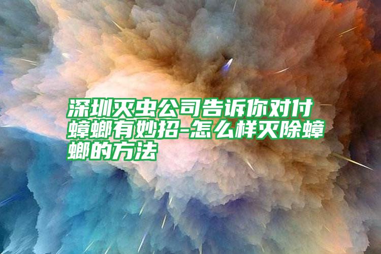 深圳滅蟲(chóng)公司告訴你對(duì)付蟑螂有妙招-怎么樣滅除蟑螂的方法