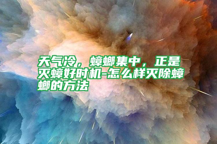 天氣冷,蟑螂集中,正是滅蟑好時(shí)機(jī)-怎么樣滅除蟑螂的方法