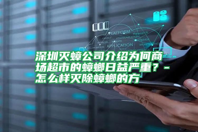 深圳滅蟑公司介紹為何商場超市的蟑螂日益嚴重?-怎么樣滅除蟑螂的方