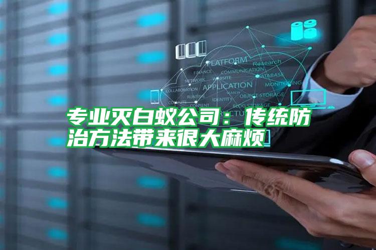 專業(yè)滅白蟻公司:傳統(tǒng)防治方法帶來很大麻煩