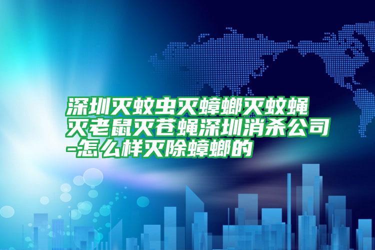 深圳滅蚊蟲滅蟑螂滅蚊蠅滅老鼠滅蒼蠅深圳消殺公司-怎么樣滅除蟑螂的