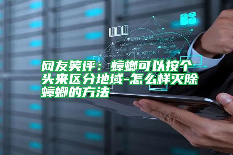 網(wǎng)友笑評(píng):蟑螂可以按個(gè)頭來區(qū)分地域-怎么樣滅除蟑螂的方法