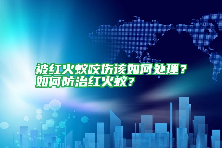 被紅火蟻咬傷該如何處理?如何防治紅火蟻?