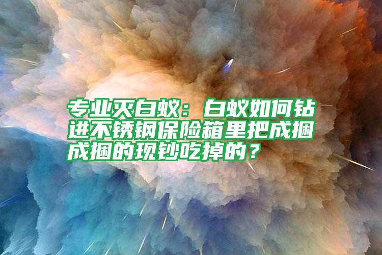 專業(yè)滅白蟻:白蟻如何鉆進(jìn)不銹鋼保險(xiǎn)箱里把成捆成捆的現(xiàn)鈔吃掉的?