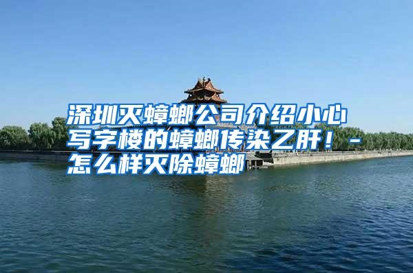 深圳滅蟑螂公司介紹小心寫字樓的蟑螂傳染乙肝!-怎么樣滅除蟑螂