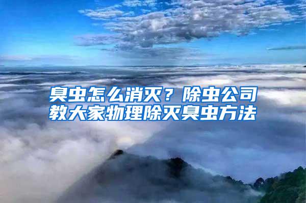 臭蟲怎么消滅?除蟲公司教大家物理除滅臭蟲方法