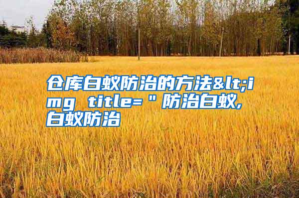 倉庫白蟻防治的方法<img title="防治白蟻,白蟻防治
