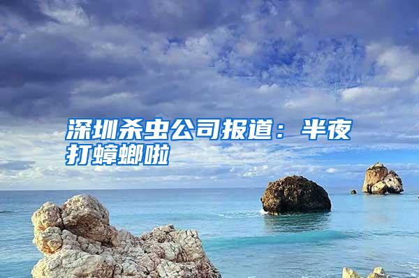 深圳殺蟲(chóng)公司報(bào)道：半夜打蟑螂啦