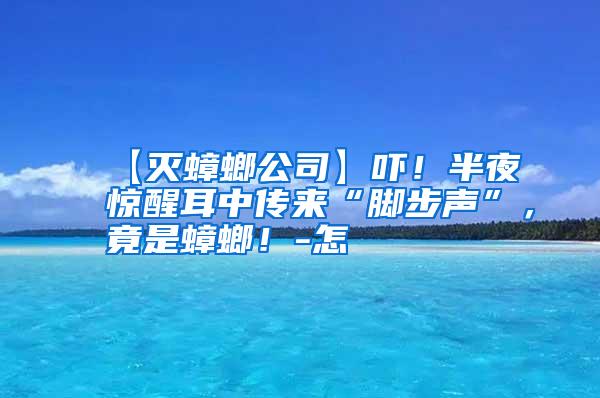 【滅蟑螂公司】嚇!半夜驚醒耳中傳來(lái)“腳步聲”,竟是蟑螂!-怎
