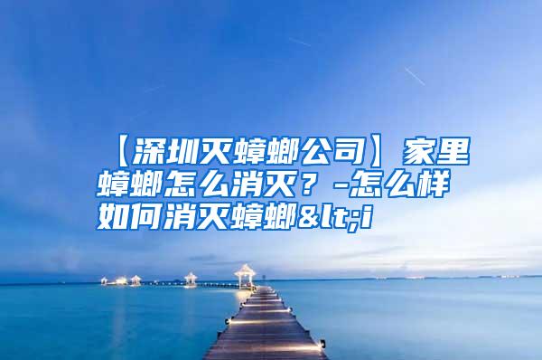 【深圳滅蟑螂公司】家里蟑螂怎么消滅?-怎么樣如何消滅蟑螂<i