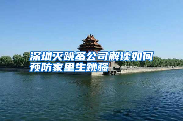 深圳滅跳蚤公司解讀如何預(yù)防家里生跳騷