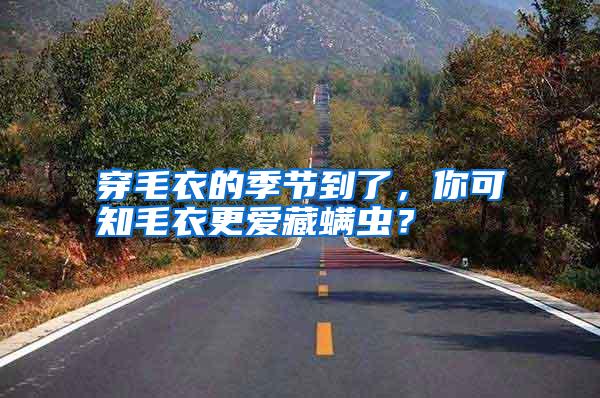 穿毛衣的季節(jié)到了,你可知毛衣更愛(ài)藏螨蟲(chóng)?