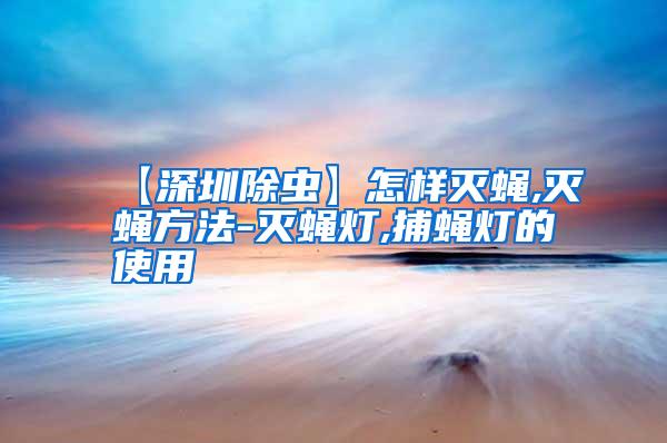 【深圳除蟲】怎樣滅蠅,滅蠅方法-滅蠅燈,捕蠅燈的使用