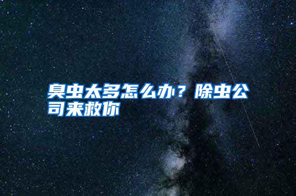 臭蟲太多怎么辦?除蟲公司來救你