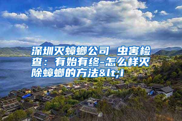 深圳滅蟑螂公司 蟲(chóng)害檢查:有始有終-怎么樣滅除蟑螂的方法<i