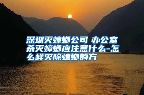 深圳滅蟑螂公司 辦公室殺滅蟑螂應(yīng)注意什么-怎么樣滅除蟑螂的方