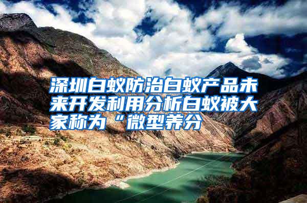 深圳白蟻防治白蟻產(chǎn)品未來(lái)開(kāi)發(fā)利用分析白蟻被大家稱為“微型養(yǎng)分