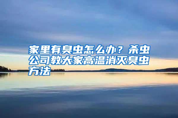 家里有臭蟲怎么辦?殺蟲公司教大家高溫消滅臭蟲方法