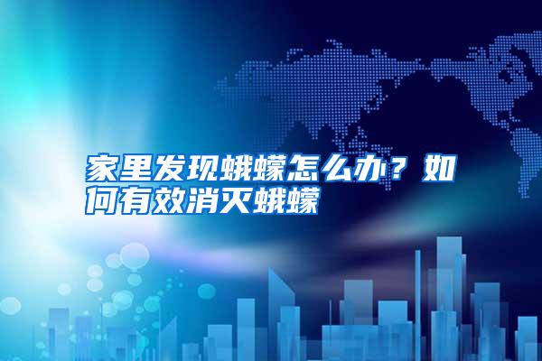 家里發(fā)現(xiàn)蛾蠓怎么辦?如何有效消滅蛾蠓