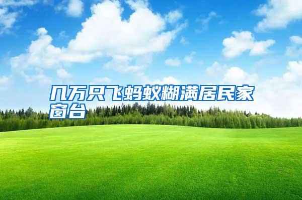 幾萬只飛螞蟻糊滿居民家窗臺