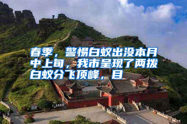 春季,警惕白蟻出沒(méi)本月中上旬,我市呈現(xiàn)了兩撥白蟻分飛頂峰,目