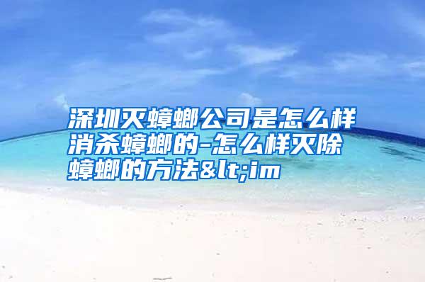 深圳滅蟑螂公司是怎么樣消殺蟑螂的-怎么樣滅除蟑螂的方法<im