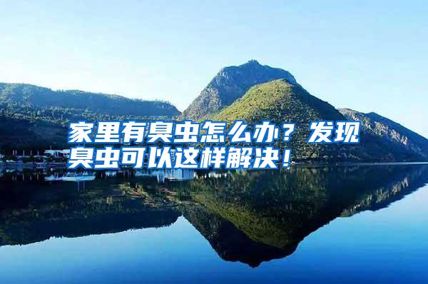 家里有臭蟲怎么辦?發(fā)現(xiàn)臭蟲可以這樣解決!