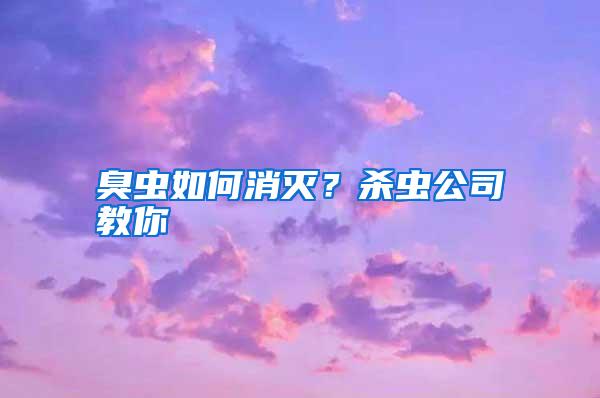 臭蟲如何消滅?殺蟲公司教你