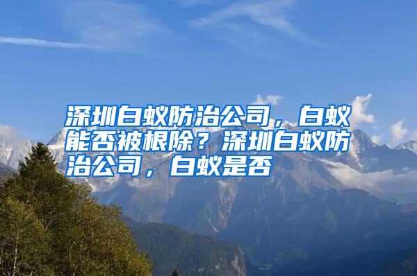 深圳白蟻防治公司,白蟻能否被根除?深圳白蟻防治公司,白蟻是否
