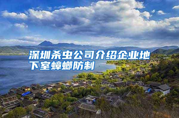 深圳殺蟲(chóng)公司介紹企業(yè)地下室蟑螂防制