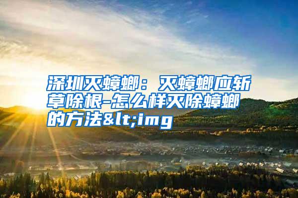 深圳滅蟑螂:滅蟑螂應(yīng)斬草除根-怎么樣滅除蟑螂的方法<img