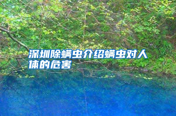 深圳除螨蟲介紹螨蟲對(duì)人體的危害