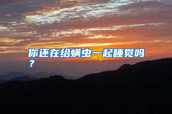你還在給螨蟲一起睡覺嗎?
