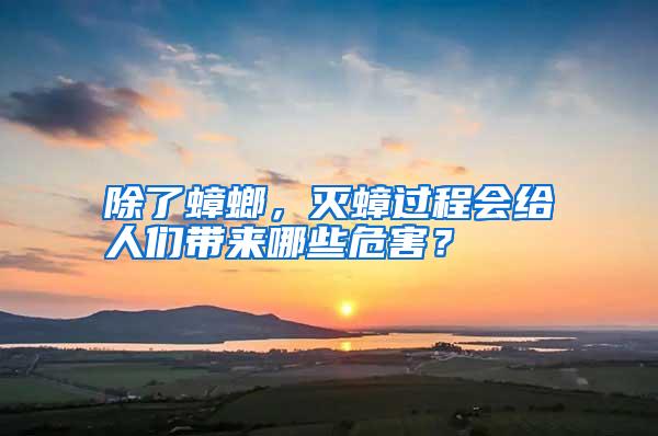 除了蟑螂，滅蟑過程會給人們帶來哪些危害？