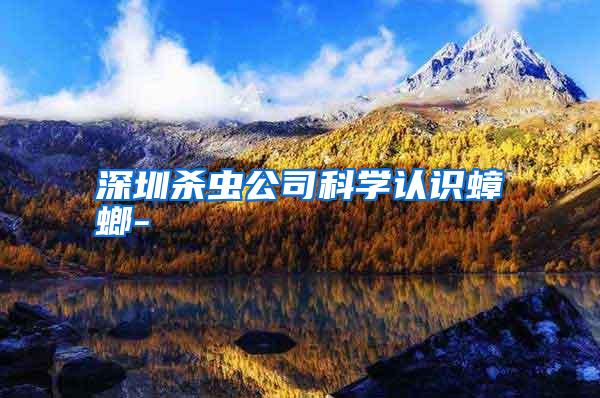 深圳殺蟲公司科學認識蟑螂-