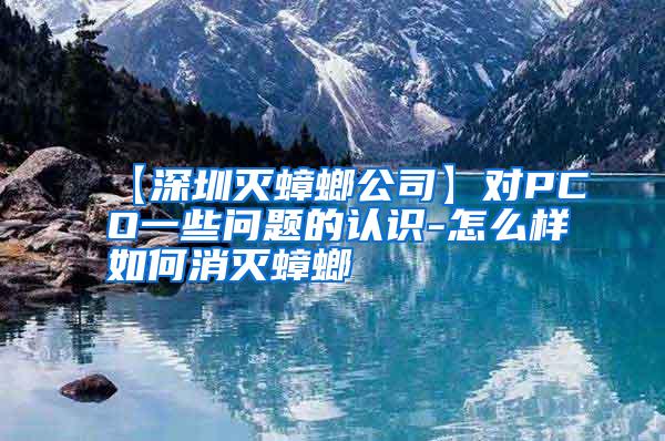 【深圳滅蟑螂公司】對(duì)PCO一些問題的認(rèn)識(shí)-怎么樣如何消滅蟑螂