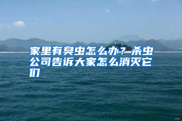 家里有臭蟲怎么辦?殺蟲公司告訴大家怎么消滅它們